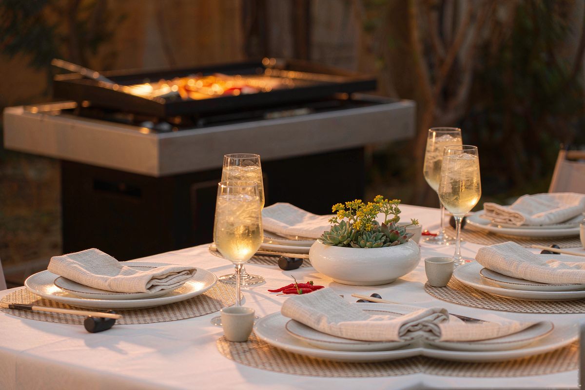 Premium hibachi package — 3 proteins per person